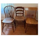 Three Vintage Side Chairs
