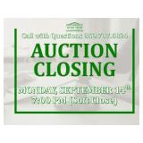 Auction Close Monday, September 14th | 7:00pm
