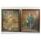 "Pinkie" And "The Blue Boy" Vintage Prints