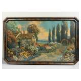Vintage Framed R. Atkinson Fox Cottage Garden Prin