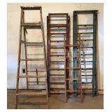 Three Wooden Ladders And A Bunk Ladder
