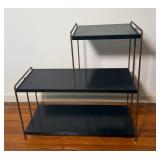 Tiered Black Metal Rack