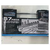57 Piece 1/4' DR Ratchet, Socket & Bit set
