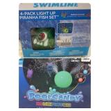 Illuminated Sprinkler Ball &4 Pack light up Pirha