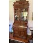 Antique secretary with hutch 40"x23"x8'  contents