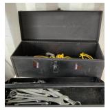 BLACK TOOL BOX WITH TOOLS