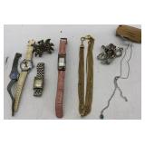 WATCHES, NECKLACES AND RINGS