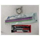 REUSABLE STRAWS, MANICURE SET, EARRINGS