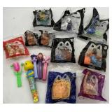 COLLECTABLE MCDONALDS TOYS AND PEZ DISPENSERS