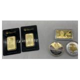 COLLECTOR COINS AND FAKE GOLD BARS