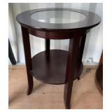 GLASS TOP SIDE TABLE