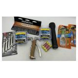 BATTERIES, TOOLS, GORILLA GLUE, FLASHLIGHT