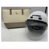 MOTORCYCLE HELMET AND PURSE
