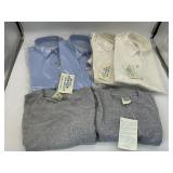 2 T-SHIRTS AND 4 DRESS SHIRTS