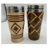 2 HAND MADE TRAVEL MUGS
