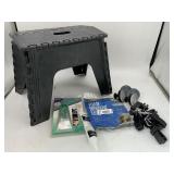 FOLDABLE STOOL, WALL HANGERS, CLIPS AND GLUE