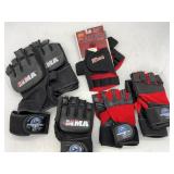 NEW 5 PAIRS OF MMA LEATHER GLOVES