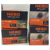 2 POST CAP LIGHTS AND 2 WALL LIGHTS