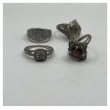 (4) 925 Rings - Wt. 20.17Grams