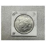1922 XF Peace Dollar