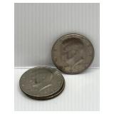 (3) 1973 D Kennedy Halves