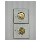(2) 2005 Gold Plated Nickels