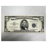 1953 $5 Silver Certificate AU/UNC