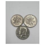 (3) 1981 D Kennedy Halves