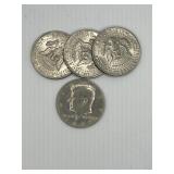 (4) 1977 Kennedy Halves