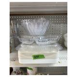 Assorted plastic trays and bowls