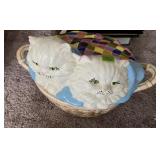 Cat Ceramic basket