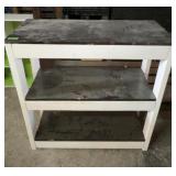 Green and white shelf