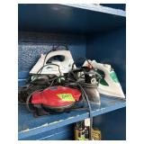 Irons, Waffle Maker, and blow dryer