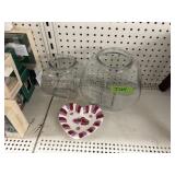 Glass Fish bowls and trinket plate
