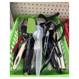Silverware in basket and utensils