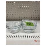 (5) glass bowls