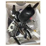 Silverware in basket and utensils