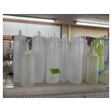 Plastic bottles and cups