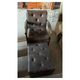 Leather Chair and ottoman