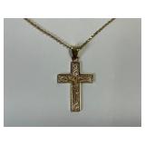 14KT GOLD  NECKLACE & CROSS!!