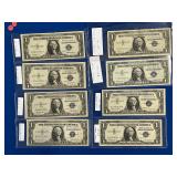 $1 SILVER CERTIFICATE COLLECTION!! 8X BID