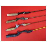 VINTAGE LEVEL WIIND FISHING RODS!! 4X BID