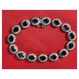 ESTATE GOLD,  SAPPHIRE & DIAMOND BRACELET!!