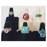 ESTATE STERLING SILVER RINGS!! 6X BID