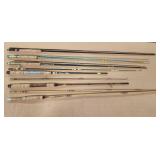 AMAZING VINTAGE FISHING RODS!! 6 X BID.