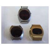 MID CENTURY LED WATCHES!! 3X BID.
