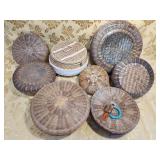 ANTQIUE SEWING BASKETS!! 8 X BID.