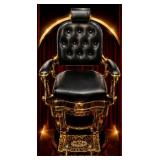 SPECTACULAR ROSE GOLD BARBER CHAIR!!