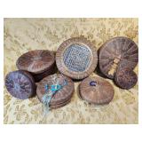 ANTIQUE SEWING BASKETS!! 7X BID