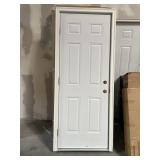WHITE DOOR WITH FRAME (SIZING AND INFO IN PHOTO)